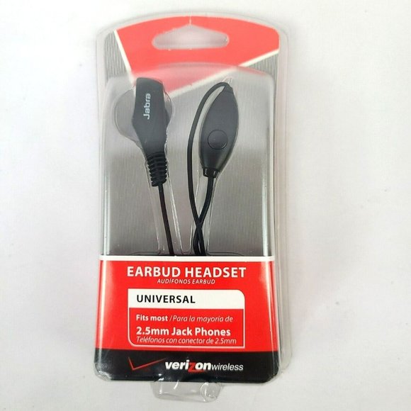 Jabra Verizon Wireless Earbud Headset Universal 2.5mm Jack New Open Box - Picture 1 of 3
